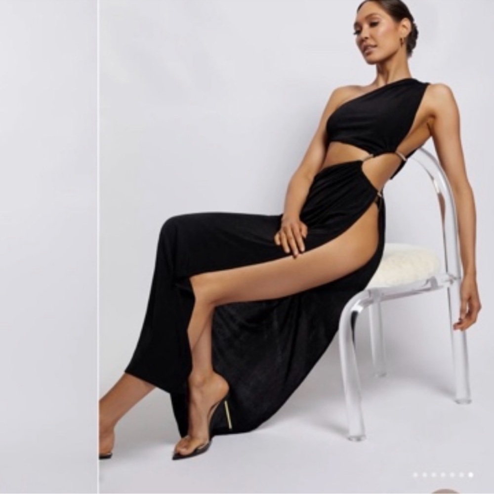 Meshki Black Asymmetrical Dress